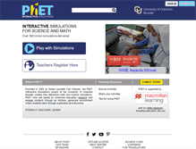 Tablet Screenshot of phet.colorado.edu