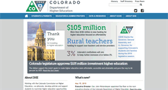 Desktop Screenshot of highered.colorado.gov