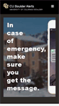 Mobile Screenshot of alerts.colorado.edu