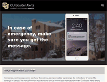Tablet Screenshot of alerts.colorado.edu